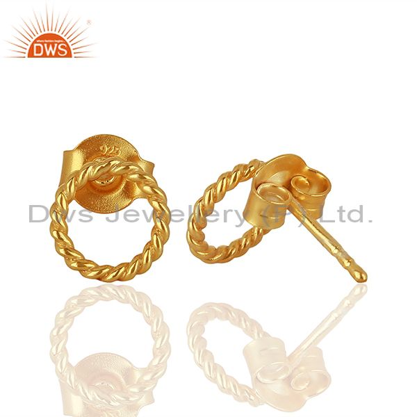 Exporter Handmade Gold Plated 925 Sterling Silver Girls Earrings Supplier