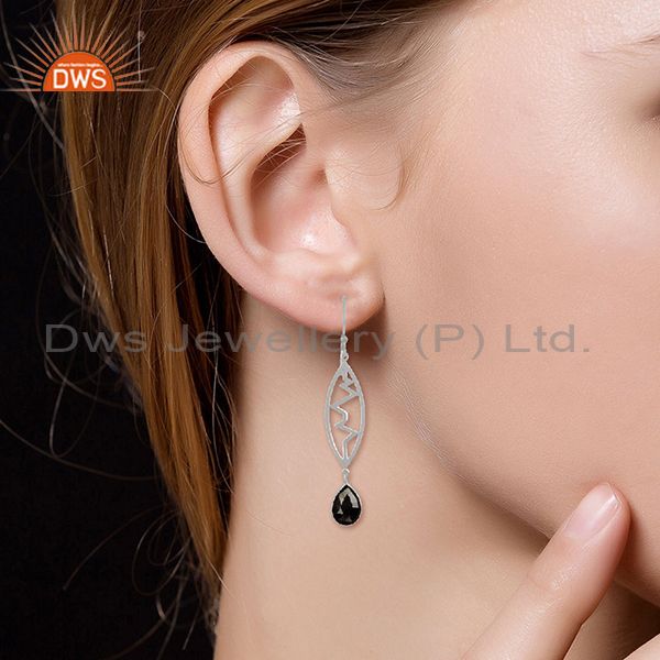 Suppliers Hematite Heartbeat Collection Sterling Silver Earring