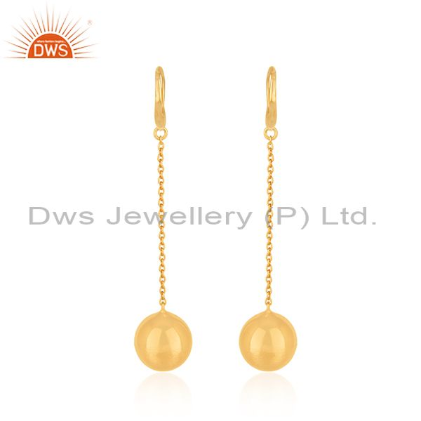 Suppliers Handmade Gold Plated Silver Chain Earrings Jewelry Manufacturer
