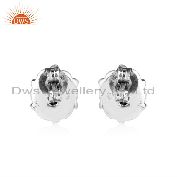 Iolite gemstone antique oxidized 925 silver designer earrings