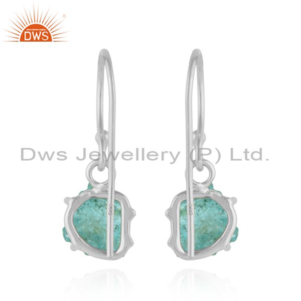 Suppliers 925 Sterling Fine Silver Apatite Gemstone Designer Hook Earrings