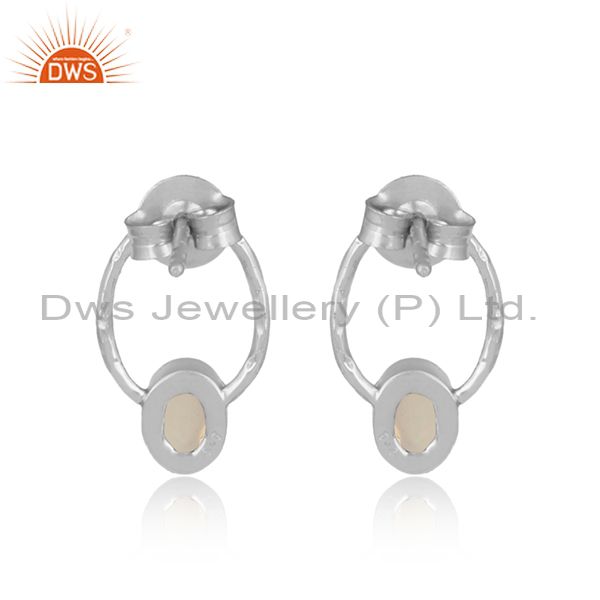 Dangle design sterling silver 925 ethiopian opal earrings