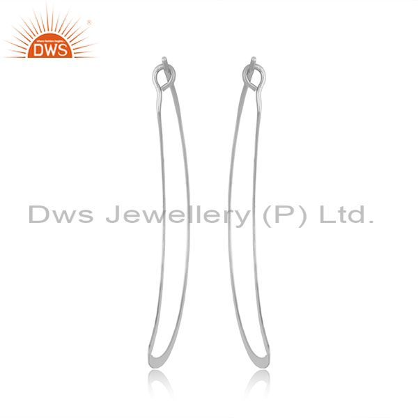 Banana design womens 925 sterling plain silver earrings jewelry