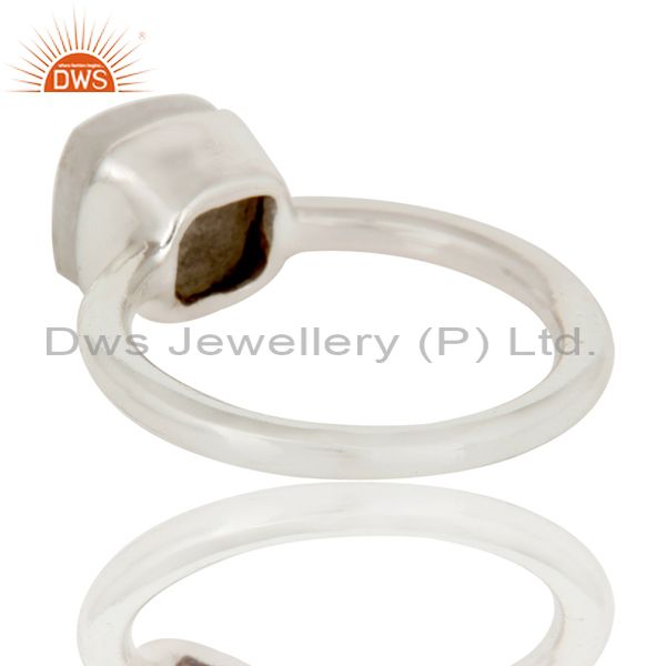 Suppliers Handmade 925 Sterling Silver White Agate Gemstone Stackable Ring