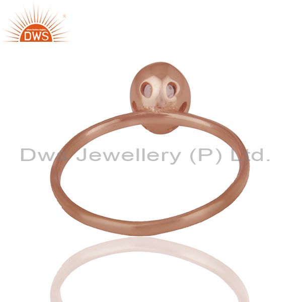 Suppliers Peridot 925 Sterling Silver Rose Gold Plated Stack Rings Gemstone Jewellery