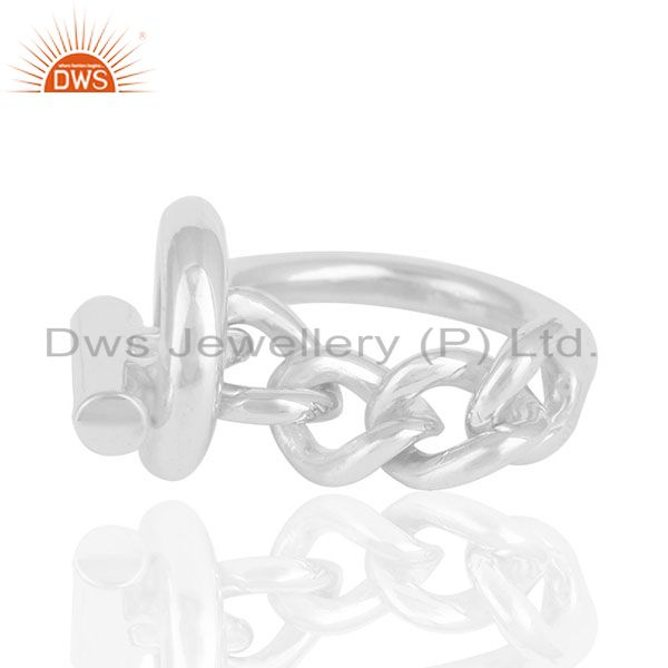 Exporter Customized 925 Sterling Silver Unisex Ring Jewelry Manufacturers