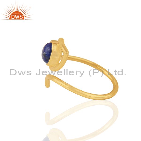Suppliers 2017 New Evil Eye Design Gold Plated 925 Silver Gemstone Ring Supplier