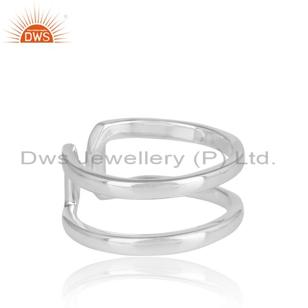 Handmade Fine Sterling Silver Adjustable Double Band Ring