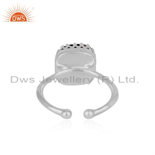 Suppliers Crown Design Fine Sterling Silver Smoky Quartz Gemstone Ring Manufacturer