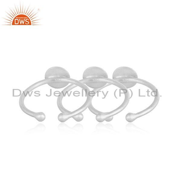 Suppliers Indian 925 Sterling Fine Silver Designer Girls 3 Rings Set Jewelry