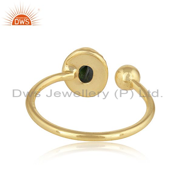 Suppliers Designer Gold Plated 925 Silver Blue Topaz Gemstone Rings Jewelry