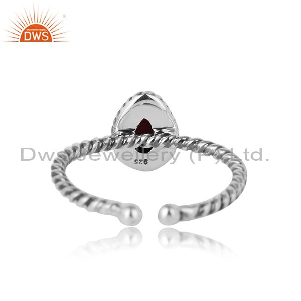 Ruby gemstone designer 925 sterling sterling silver oxidized ring