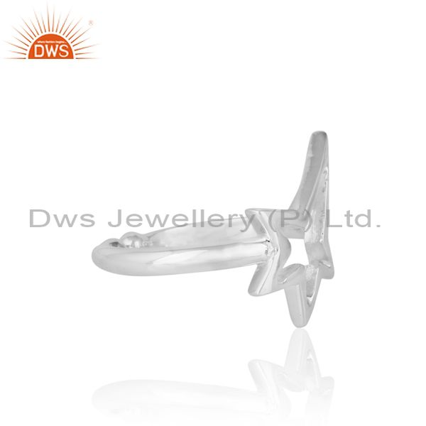 Designer Twinkling Star Midi Ring In Silver 925
