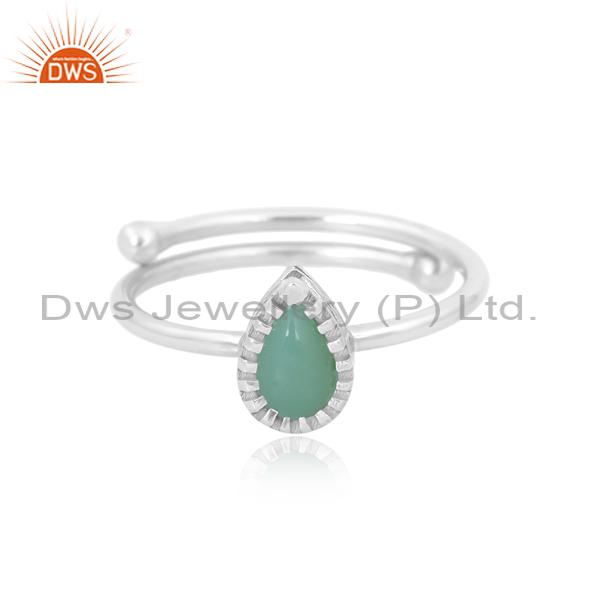 Stunning Arizona Turquoise Silver Engagement Ring