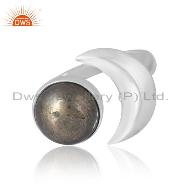 Adjustable Mood And Round Pyrite Round Ring For Women