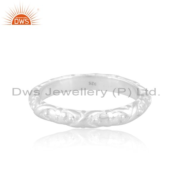 Best-In-Class White Sterling Silver Ring Ready To Meet Trend