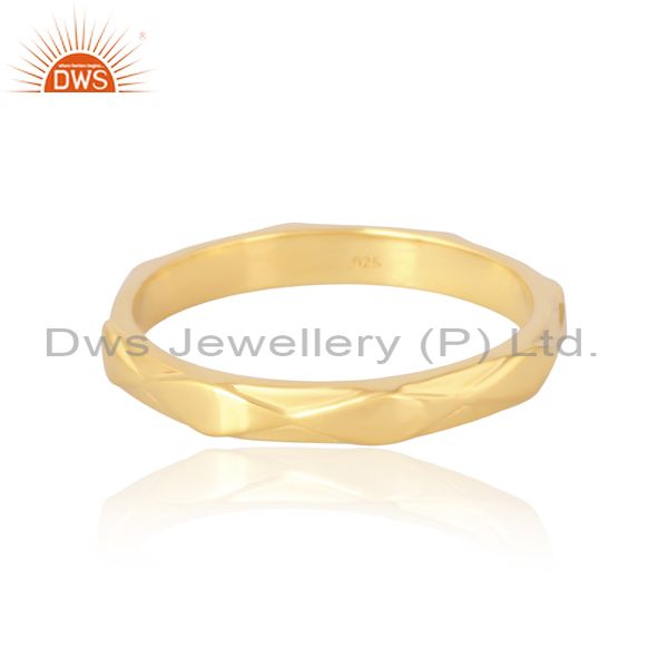 Spectacular18K Gold Sterling Silver Ring Perfect Combination
