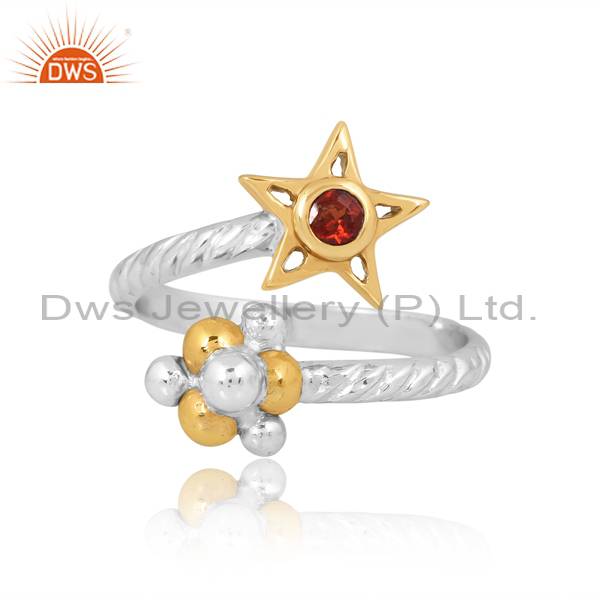 Sparkling Star Ring: Captivating Garnet Gemstone