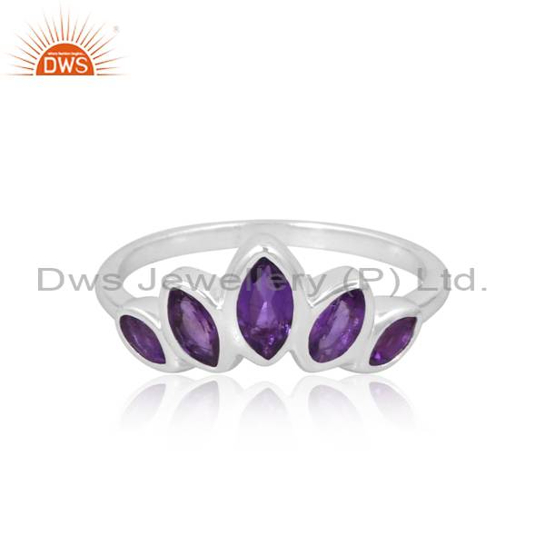 Artisanal Amethyst Ring: Exquisite Handcrafted Beauty