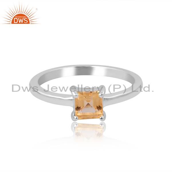 Citrine Stone Handcrafted Silver Ring for Every Occasion