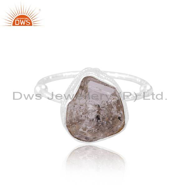Herkimer Diamond 925 Silver Ring: Elegant Gemstone Jewelry