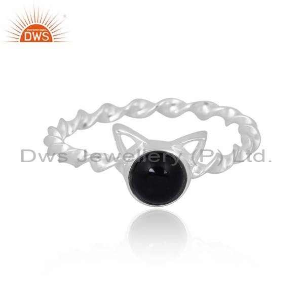Exquisite Black Onyx Ring: Sparkling Elegance for Women