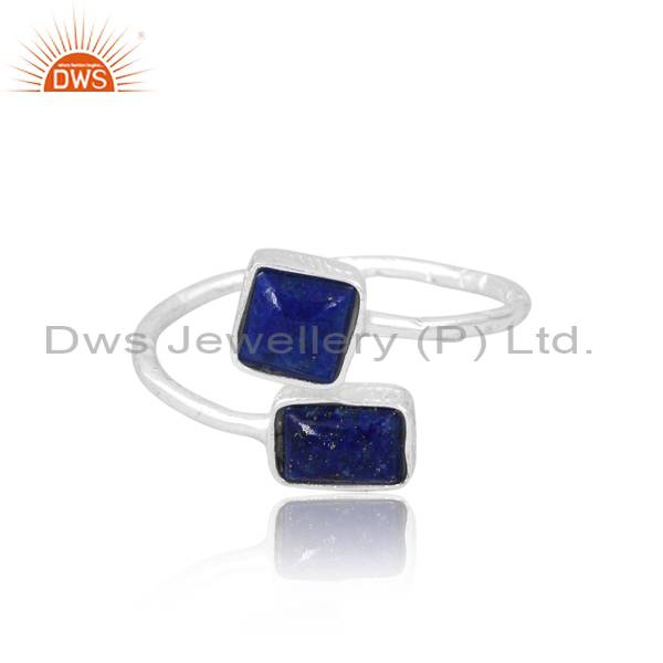 Lapis Lazuli Openable Ring: Exquisite Silver Jewelry