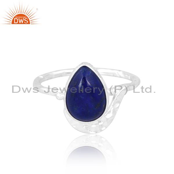 Lapis Lazuli Sterling Silver Ring: Elegant Women's Jewelry