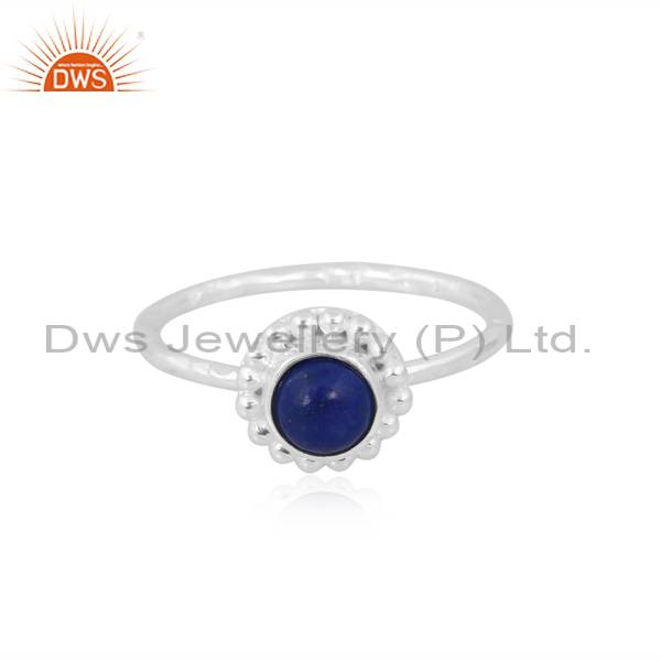 Lapis Lazuli Sterling Silver Ring - Handcrafted