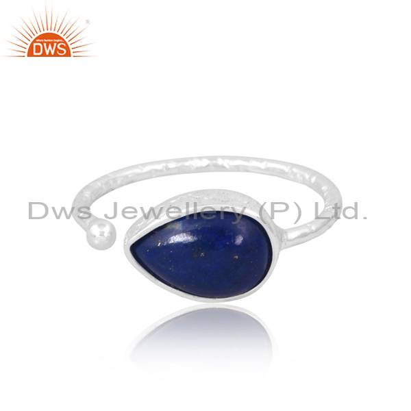 Lapis Lazuli Sterling Silver Ring - Handcrafted Gemstone