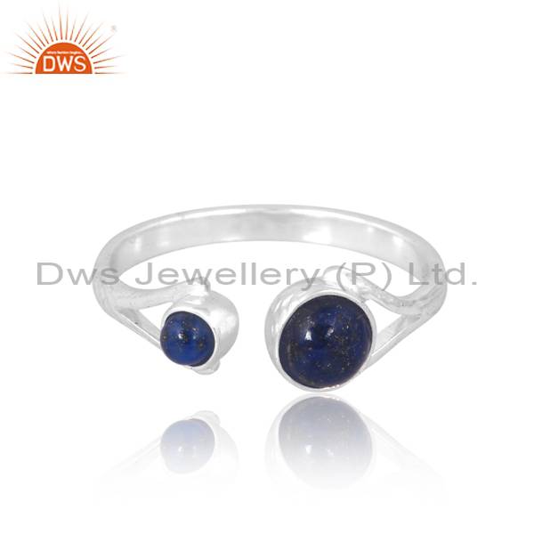 Lapis Lazuli Openable Silver Ring: Handcrafted Elegance
