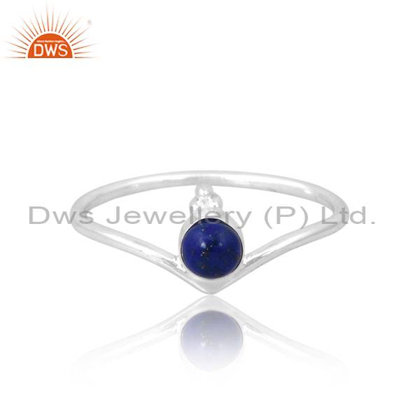 Artisan Lapis Lazuli Ring - Handcrafted Sterling Silver