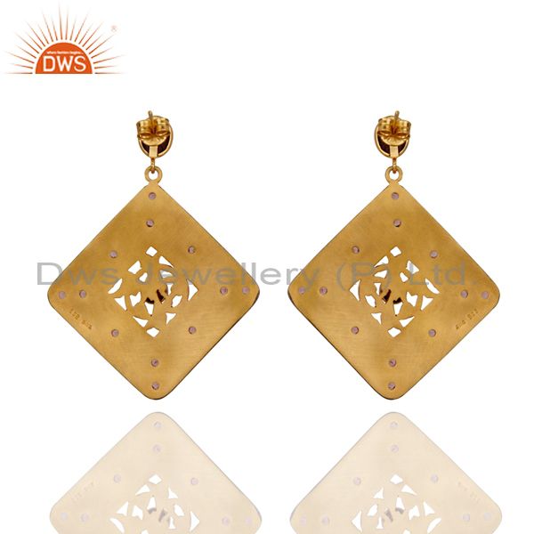 Suppliers Indian Ethnic Crystal Quartz Drop Earrings Bridal Party Sterling Silver Jewelry