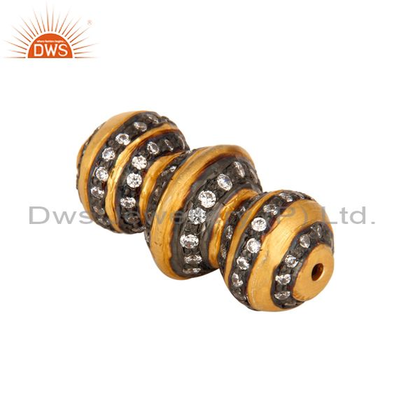 Suppliers Vintage Look 22K Gold Plated 925 Sterling Silver European Charm Beads Jewelry