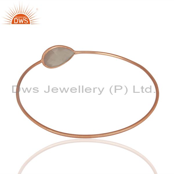 Wholesalers of Rose gold plated 925 silver crystal bangle jewelry manufacturers