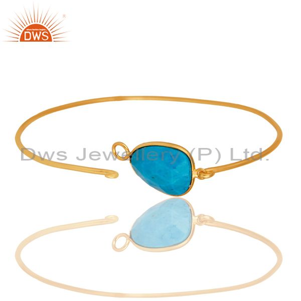 Wholesalers of Turquoise matrix sterling silver gold over handmade openable bangle