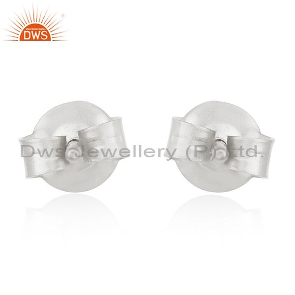 Suppliers Natural Pearl Gemstone Fine Sterling Silver Stud Earring Wholesale