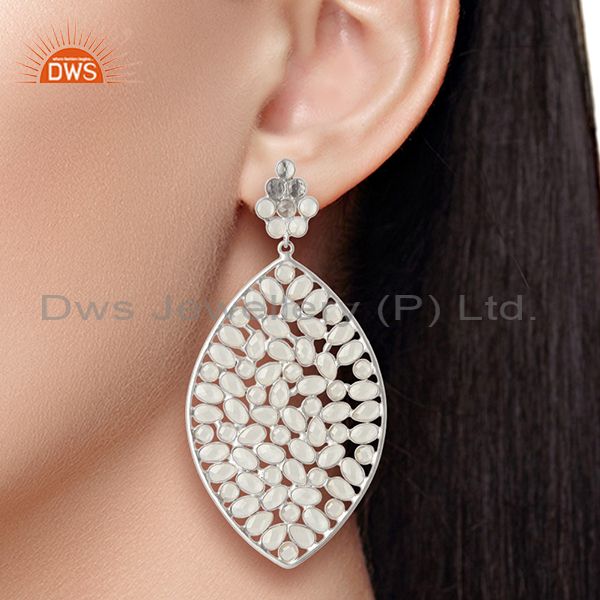 Suppliers Wholesale 925 Sterling Silver CZ Gemstone Indian Earring Jewelry