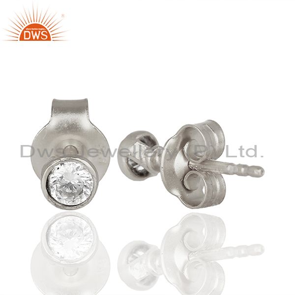 Suppliers Sterling Fine Silver Zircon Gemstone Womens Earrings Wholesale