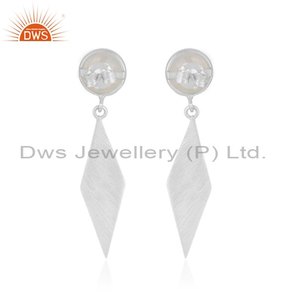 Suppliers Supplier of Fine Silver Rainbow Moonstone Gemstone Earrings Jewelry
