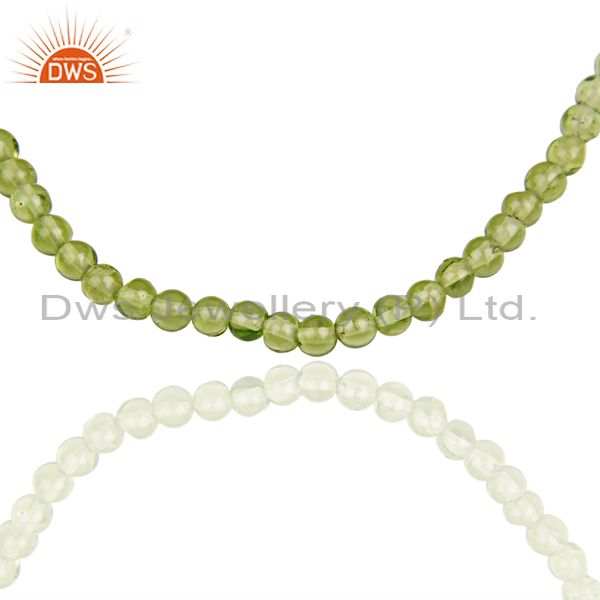 Exporter Peridot Gemstone Wholesale Fine Silver Chain Necklace Manufacturer