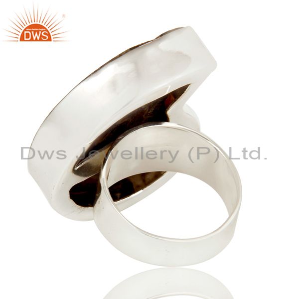 Wholesalers Lovely Simple Design Ammonite Statement Ring with 925 Sterling Silver