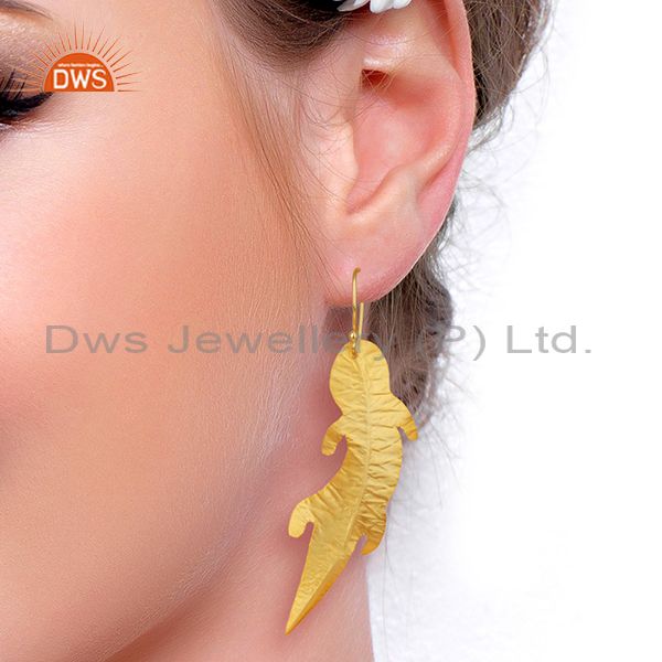 Wholesalers Customized Gold Plated Brass Fashion Dangle Earrings Manufacturer