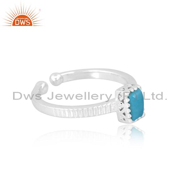 Arizona Turquoise Engagement Ring: Stunning Silver for Girls