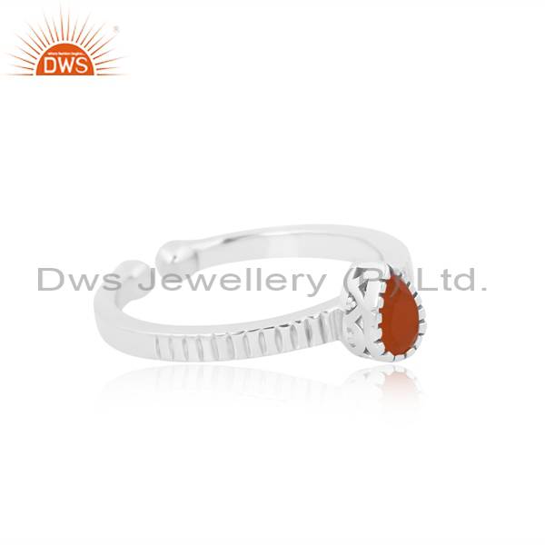 Exquisite Carnelian Openable Ring: Handcrafted Beauty