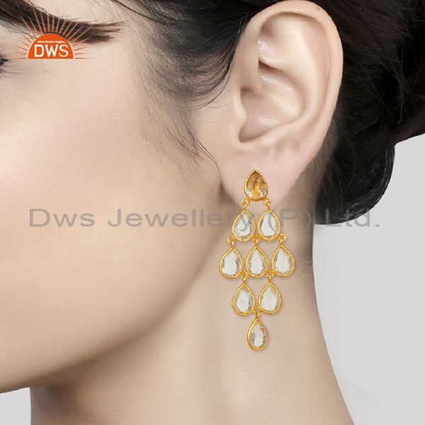 Wholesalers Crystal 925 Silver Earrings Customized Gemstone Jewelry Manufacturer