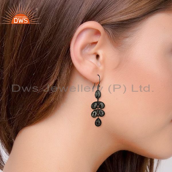 Wholesalers Hematitle Gemstone 925 Silver Handmade Earring Jewelry Manufacturer