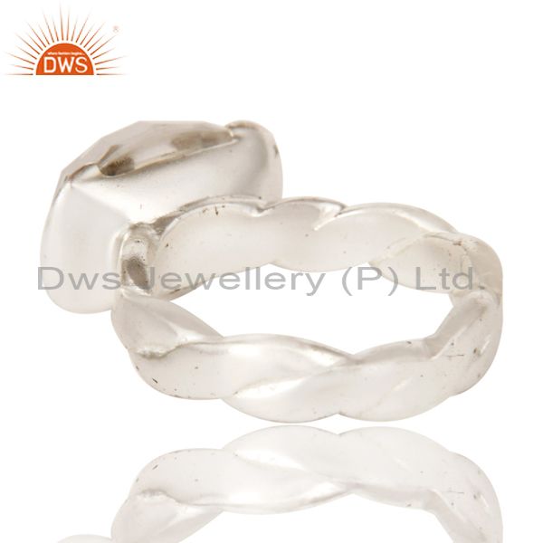 Wholesalers Handmade Solid 925 Sterling Silver Crystal Quartz Gemstone Oval Statement Ring