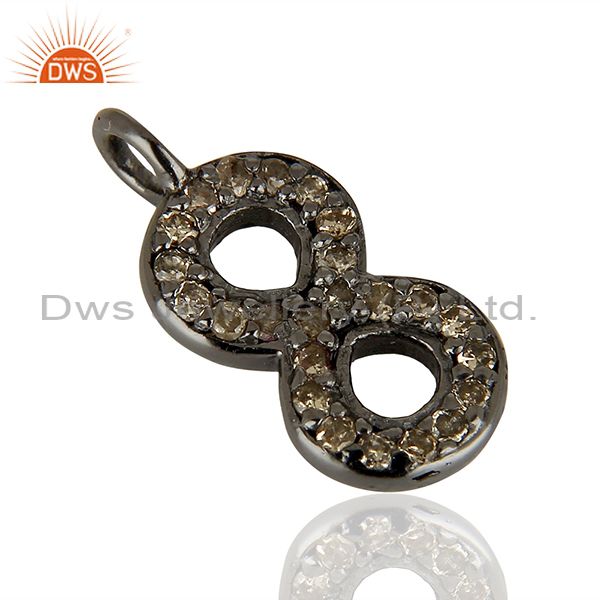 Wholesalers Supplier Pave Set Diamond 925 Sterling Silver Pendant Jewelry Findings