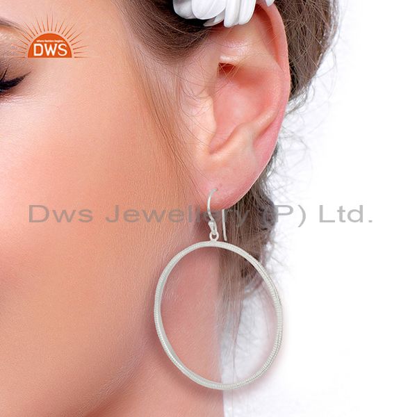 Exporter Round Brass Silver Plated Handmade Earrings Jewelry Manufacturers